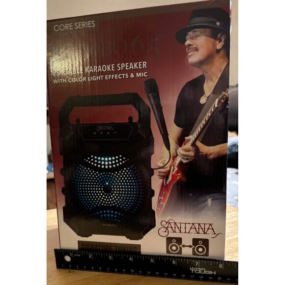 Santana Mumbo 6.5" Portable Karaoke Speaker With Color Light Effects &‎ Mic - Picture 7 of 13